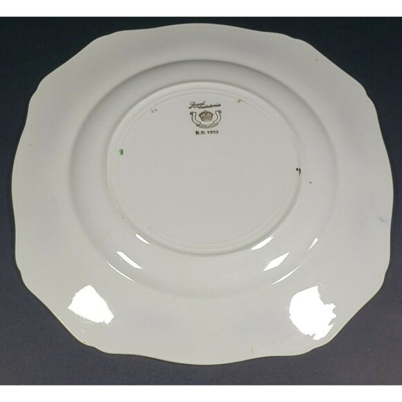 Vintage Royal Caledonia Square Plate Cobalt Blue RDY1,1933 England 9 1/4 inch - Picture 6 of 11